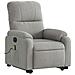 Lusso Casadino -  Poltrona A Rialzo Reclinabile Massaggi Grigio Chiaro Microfibra - Foto miniatura 3