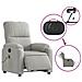 Lusso Casadino -  Poltrona A Rialzo Reclinabile Massaggi Grigio Chiaro Microfibra - Foto miniatura 5