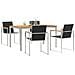 Set da pranzo da giardino  5 pezzi in legno massiccio di teak, Tavolo da pranzo all'aperto  150x90x75 cm in legno massiccio di teak - Foto miniatura 3