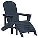 Sedia Adirondack  con poggiapiedi 2 pcs blu navy HDPE, Sedia Adirondack  con poggiapiedi blu navy HDPE - Foto miniatura 4