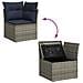 Set Divano da Giardino 9 pz con Cuscini Grigio in Polyrattan - Foto miniatura 9