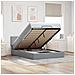 Pouf Letto con Materasso e LED Grigio Chiaro 140x190 cm - Foto miniatura 2