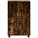 Mobiletto con Ruote Rovere Fumo 55x40x91 cm in Truciolato - Foto miniatura 4