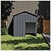 Casetta Cani con Tetto Antracite 117x103x123 cm Acciaio Zincato - Foto miniatura 2