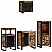 Set di mobili per il bagno 4 pcs Legno massello riciclato - Foto miniatura 2