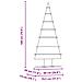Albero di Natale in metallo con supporto Oro 180 cm - Foto miniatura 9