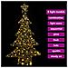 Albero di Natale con 120 LED Bianco caldo 120 cm Rattan - Foto miniatura 7
