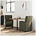 Sedie da Pranzo con Ruote 2 pcs Verde militare 57 x 67 x 95 cm - Foto miniatura 3