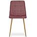 Sedia Valora PYRA in velluto rosa con gambe in legno, design moderno x2 - Foto miniatura 3