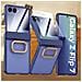 Custodia Pc Blu Con Anello Di Supporto Compatibile Con Samsung Galaxy Z Flip7 - Foto miniatura 2