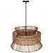 Lampada Da Soffitto In Rattan E Juta Marrone D50x33h Cm - Foto miniatura 1
