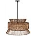 Lampada Da Soffitto In Rattan E Juta Marrone D50x33h Cm - Foto miniatura 2