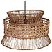 Lampada Da Soffitto In Rattan E Juta Marrone D50x33h Cm - Foto miniatura 4