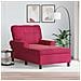 Chaise Lounge con cuscino Rosso Vino 91 x 157 x 91 cm Velluto - Foto miniatura 2