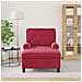 Chaise Lounge con cuscino Rosso Vino 91 x 157 x 91 cm Velluto - Foto miniatura 3