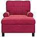 Chaise Lounge con cuscino Rosso Vino 91 x 157 x 91 cm Velluto - Foto miniatura 4
