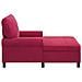 Chaise Lounge con cuscino Rosso Vino 91 x 157 x 91 cm Velluto - Foto miniatura 5