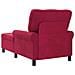 Chaise Lounge con cuscino Rosso Vino 91 x 157 x 91 cm Velluto - Foto miniatura 6