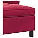 Chaise Lounge con cuscino Rosso Vino 91 x 157 x 91 cm Velluto - Foto miniatura 7
