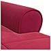 Chaise Lounge con cuscino Rosso Vino 91 x 157 x 91 cm Velluto - Foto miniatura 8