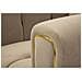 Poltrona Alma Con Cuscino In Tessuto Grigio E Gambe Oro 97x81x71 Cm - Foto miniatura 6