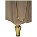 Poltrona Alma Con Cuscino In Tessuto Grigio E Gambe Oro 97x81x71 Cm - Foto miniatura 8