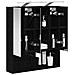 Mobiletto per specchio da bagno Rovere Nero 60 x 14.5 x 70 cm - Foto miniatura 3
