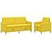Set di Divani con Storage 2 pcs Giallo Chiaro Poliestere - Foto miniatura 1
