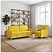 Set di Divani con Storage 2 pcs Giallo Chiaro Poliestere - Foto miniatura 3