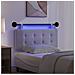 Testiera sospesa Con luce LED Bianco Tessuto - Foto miniatura 5