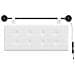 Testiera sospesa Con luce LED Bianco Tessuto - Foto miniatura 6