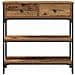 Tavolo consolle con cassetto Legno vecchio 72.5 x 25 x 75 cm - Foto miniatura 6