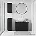 Set di armadietti da bagno in 3 pezzi HOORN Nero - Foto miniatura 4