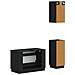 Set di armadietti da bagno in 3 pezzi HOORN Nero - Foto miniatura 6