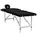 Lettino Pieghevole Da Massaggio Nero 4 Zone Con Telaio Alluminio - Foto miniatura 3
