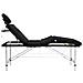 Lettino Pieghevole Da Massaggio Nero 4 Zone Con Telaio Alluminio - Foto miniatura 6