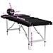 Lettino Pieghevole Da Massaggio Nero 4 Zone Con Telaio Alluminio - Foto miniatura 9