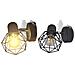 Set 2 Applique con Rete in Stile Industriale Nero Lampadina LED - Foto miniatura 6