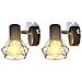 Set 2 Applique con Rete in Stile Industriale Nero Lampadina LED - Foto miniatura 1