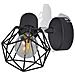 Set 2 Applique con Rete in Stile Industriale Nero Lampadina LED - Foto miniatura 10