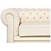 Divano Vintage A 3 Posti In Pelle Beige Chesterfield - Foto miniatura 32