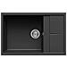 Lavello Unico 310 Granitek 78x50 cm 1 vasca con gocciolatoio Colore Nero 40 - Foto miniatura 1