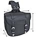 Borsa Singola Laterale Moto Custom Universali Mono Chopper Nero - Foto miniatura 2