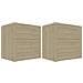 Comodini Rovere Sonoma 2 pz 40x30x40 cm in Legno Multistrato - Foto miniatura 2