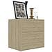 Comodini Rovere Sonoma 2 pz 40x30x40 cm in Legno Multistrato - Foto miniatura 3