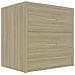 Comodini Rovere Sonoma 2 pz 40x30x40 cm in Legno Multistrato - Foto miniatura 4