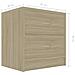 Comodini Rovere Sonoma 2 pz 40x30x40 cm in Legno Multistrato - Foto miniatura 7