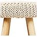 Sgabello Suzette In Legno, Cotone E Polietilene - L. 32 X L. 32 X H. 43 Cm - Beige - Foto miniatura 2