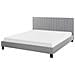 Letto Matrimoniale King Size Grigio Chiaro 180 X 200 Cm Poitiers - Foto miniatura 1