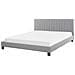Letto Matrimoniale King Size Grigio Chiaro 180 X 200 Cm Poitiers - Foto miniatura 11